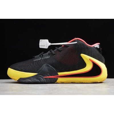 Nike Erkek Zoom Freak 1 Siyah / Sarı / Kırmızı Basketbol Ayakkabısı Türkiye - K8PQJIWR